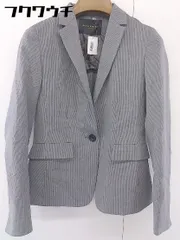 ◇ UNITED ARROWS 1B シングル ストライプ 長袖 テーラード ジャケット サイズ36 グレー系 レディース  【1109150002809】