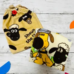 タオルエプロン　ひつじのショーン　女の子　2枚セット①
