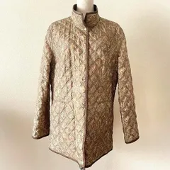 #wnc レリアン Leilian ジャケット 11 茶系 ベージュ リバーシブル ペイズリー柄 中綿 レディース [905578]