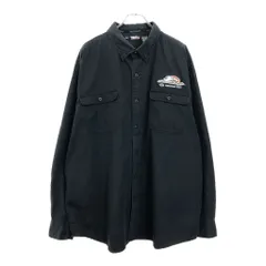 00年代 HARLEY DAVIDSON ハーレーダビッドソン Screamin Eagle ボタンダウンシャツ 大きいサイズ(メンズ 2XL)中古 古着 U8738