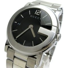 グッチ Gウォッチ メンズ デイト 黒文字盤 101J 時計 YA101405 GUCCI クォーツ ボーイズ 婦人 稼動品