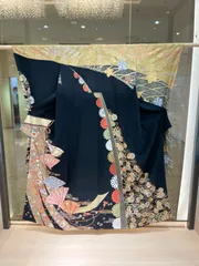 大幅値下げ＜決算セール＞小柄な方向け美品正絹京友禅振袖　袋帯・新品長襦袢、小物