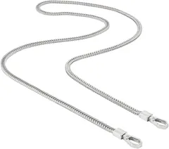 PH PandaHall 肩掛けチェーン バッグ交換用 120cm メタル ストラップ バッグ持ち手 スマホチェーン アクセサリーパーツ シルバーチェーン( シルバー)