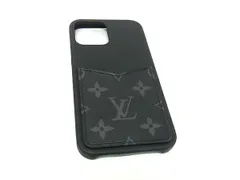 ■美品■ LOUIS VUITTON ヴィトン M80331 モノグラムエクリプス バンパー iPhone 12ProMax 対応 アイフォンケース ブラック系 FM7814