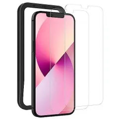 NIMASO ガラスフィルム iPhone 13 mini12 mini 用 強化 ガラス 保護 フィルム iPhone 13 ミニ12 ミニ 対応 ガイド枠付き 2枚入り NSP20I102