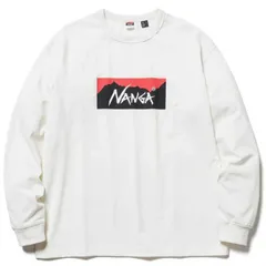 新品　25年春夏 NANGAナンガ　袖ロゴプリント　ロンＴ　白　XＬ NANGA/ナンガ] 袖プリント ロングスリーブTシャツ（Tシャツ