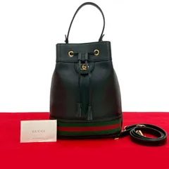 極 美品 GUCCI グッチ オフィディア スモール バケットバッグ GG ロゴ 金具 レザー 2way ショルダーバッグ ハンドバッグ ブラック  858-5