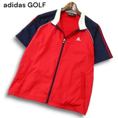 adidas GOLF アディダス ゴルフ 春夏★ 半袖 ジップアップ ブルゾン ジャケット Sz.L/G　メンズ 赤