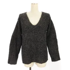 セオリーリュクス theory luxe MAYA Vネック ニット セーター 長袖 プルオーバー アルパカ混 38 グレー 黒 ブラック /HS ■OS