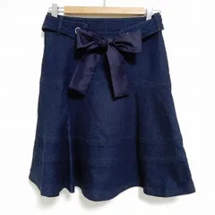 #anc ギャラリービスコンティ GALLERYVISCONTI スカート 2 紺系 デニム リボン タグ付き 美品 レディース [900077]