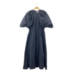 【美品】  noir kei ninomiya / ノワールケイニノミヤ | 2024SS | パフショルダー コットン ブロードワンピース | S | ブラック | レディース