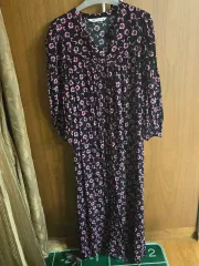 (新品) ザラ フラワー ロング丈ワンピース