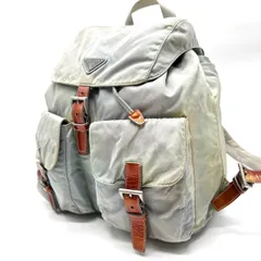 ?希少カラー? PRADA プラダ リュック バックパック ナイロン 三角プレート ライトブルー 水色 ユニセックス 男女兼用 メンズ レディース