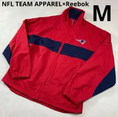 美品　NFL TEAM APPAREL×Reebok ナイロンジャケット　M チームジャケット　内ポケット付　ジップアップ　ナイロンジャケット　メンズ　レッド　赤 00s ヴィンテージ　レア　古着　おしゃれ　アメカジ　ブルゾン　トラックジャケット