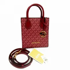 新品 定価71,500円◇MICHAEL KORS 2way ミニマム ポシェット ハンドバッグ 総ロゴ  レディース ロングショルダー ロゴチャーム付き