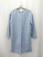◇ ⊇ LEPSIM 無地 長袖 ロングコート サイズF ブルー系 レディース E  【1506190013145】
