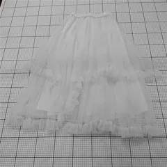 ◇ ⊂ Heather ヘザー ティアード ロング丈 チュール スカート サイズF ホワイト系 レディース E  【1508270015063】