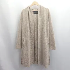 ◇ ⊇ ROSE BUD ローズバッド ノーボタン フード付き 長袖 ロングカーディガン サイズF カーキ系 レディース E  【1504240006772】