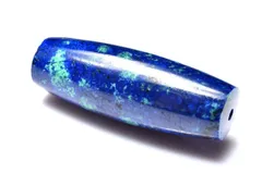 【１点物】高発色ブルー アズロマラカイト　34x12mm　天珠 ビーズ パワーストーン 天然石 _PC6417