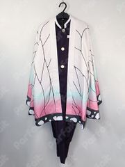 コスプレ衣装 鬼滅の刃／胡蝶しのぶ（Lサイズ）【ウィッグ、草履(約26.0cm)付き】