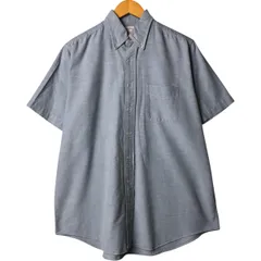 古着 80~90年代 ブルックスブラザーズ Brooks Brothers MAKERS 半袖 ボタンダウンシャツ USA製 メンズL相当 ヴィンテージ/eaa576751