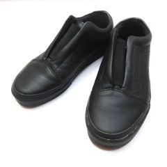 VANS バンズ オールドスクール レースレス スニーカー ユニセックス ヴァンズ オールドスクール レースレス スニーカー ユニセックス 24㎝ ブラック 黒 靴 シューズ 男 女 E83MF