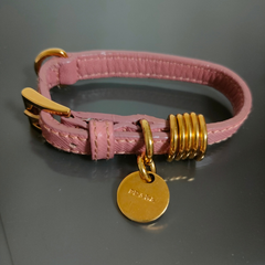 ■美品 ブレスレット プラダ サフィアーノ ピンク ゴールド レザー PRADA 35
