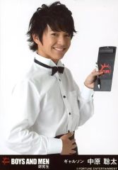 [중고] 생사진(남성) BOYS AND MEN 연구생/나카하라 사토타/상반신·의상 화이트. 블랙·왼손 전표 보드·오른쪽 방향/갤슨 공식 랜덤 생 사진