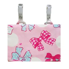 訳あり 【リボン ピンク】 移動ポケット 付けポケット クリップ Kids Foret キッズフォーレ (11673) ポケットポーチ キッズ 子供 小学生 女の子 男の子 クリップポーチ かわいい