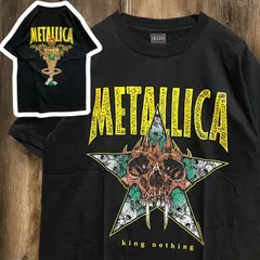 バンド Tシャツ メタリカ METALLICA king nothing 黒 スカル tee ティーシャツ ミュージック ロック ツアー ライブ デザイン 派手 奇抜 古着 ビンテージ 2502   1980 p20/
