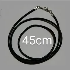 本牛革紐 ネックレス 黒 45cm ハンドメイド