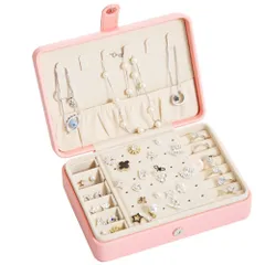 ☆ ピンク ☆ 掛タイプ ☆ ジュエリーボックス 携帯用 大容量 kbox03 ジュエリーボックス 大容量 アクセサリーケース 携帯用 携帯 リング入れ ネックレス入れ 小物入れ ピアスケース ジュエリーケース アクセサリーボックス ボックス ケース