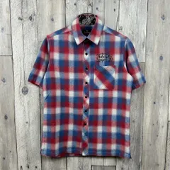 Subciety サブサエティー 半袖 オンブレ チェック シャツ S