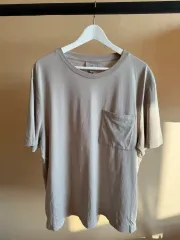 H ＆ M ポケット 半袖 Tシャツ ベージュ HNM 105