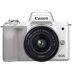 【中古】(未使用･未開封品)キヤノン EOS Kiss M 【EF-M15-45 IS STM レンズキット】 (ホワイト/ミラーレス一眼カメラ) EOSKISSMWH1545ISLK 中古】キヤノン EOS Kiss M 【EF-M15-45 IS STM レンズキット