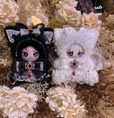 ぬい服 10cm  ちびぐるみ  おすわり  ホワイトデー ウェディングドレス 着ぐるみ ニャンコ服   着せ替え ぬいぐるみ服 ちびぐるみ にじぱぺっと いつぬい きぐるみ あんスタ  推しぬい 綿人形