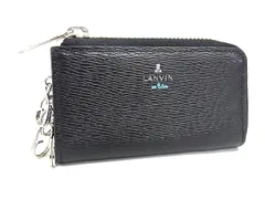 ■美品■ LANVIN ランバン レザー 4連 キーケース 鍵入れ メンズ レディース ブラック系 DJ3051のサムネイル