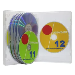 オーバルマルチメディア 27mm厚12枚収納DVDトールケースクリア2個 CD/DVD/ブルーレイケースとして最適 0