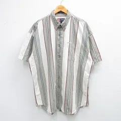 XL/古着 ラルフローレン チャップス 半袖 ブランド シャツ メンズ 大きいサイズ ロング丈 コットン ボタンダウン ベージュ系他 カーキ スト