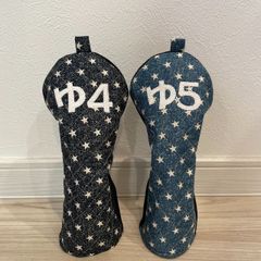 ゴルフヘッドカバー　ユーティリティ用2点セット　ハンドメイド