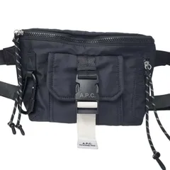 (新品未使用)A.P.C. ブラック ボディバッグ A.P.C - A.P.C. ウエストバッグ ボディバッグ ナイロン ロゴ