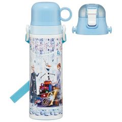 아나운서와 눈의 여왕 2WAY 스테인리스 병 수통 580ml 보냉 보온 초경량 컴팩트 여자 아이 아이 키즈 캐릭터 스케이터