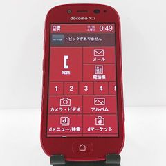 らくらくスマートフォン3 F-06F ドコモ レッド 送料無料 本体 c11945