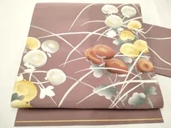 【専用ページ】名古屋帯　爪掻き本綴れ　花兎　正絹 名古屋帯 爪掻き本綴れ 花兎 正絹 名古屋帯 爪掻き本綴れ 花