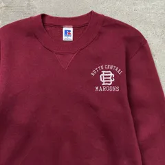 80年代 USA製 RUSSELL ATHLETIC ラッセル チーム ワンポイントロゴ刺繍 スウェットシャツ メンズS 