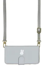 nubia S2 5G A504ZT ケース 手帳型 ヌビア S2 スマホケース スマホショルダー レザー ストラップ ウサギ うさぎ 兎 総柄 かわいい 調節可能 130cm  カラー06