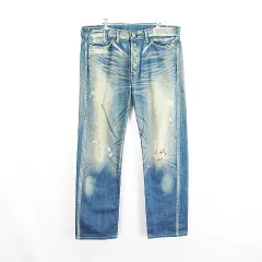 リーバイス Levi's 501 66501 デニム ジーンズ ボトムス ストレート ボタンフライ ダメージ加工 セルビッチ 日本製 36 インディゴブルー ※EKM