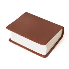 かばん屋さんの 手作り レザーブックカバー 小型 聖書カバー (ブラウン)