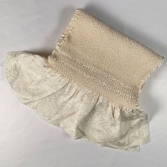 帯揚げ　クリーム　正絹　絞り　汚れあり　使用可