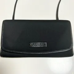 【送料無料】COACH/コーチ/長財布/ショルダーウォレット/三つ折り財布/サイフ/ブラック/ポシェット/中古品/シンプル/レディース/メンズ